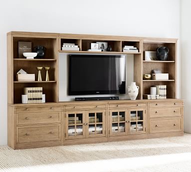 Livingston 7-Piece Entertainment Center | Pottery Barn