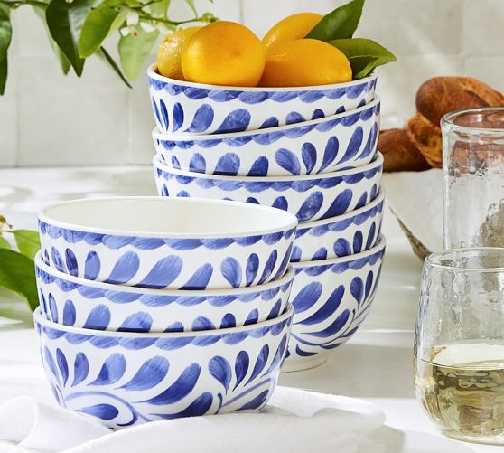 Puebla Melamine Bowls Set of 4 Pottery Barn