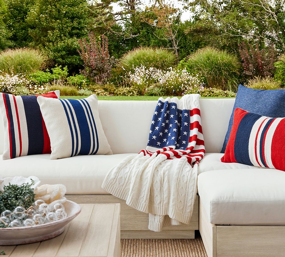 Red white and blue best sale outdoor cushions