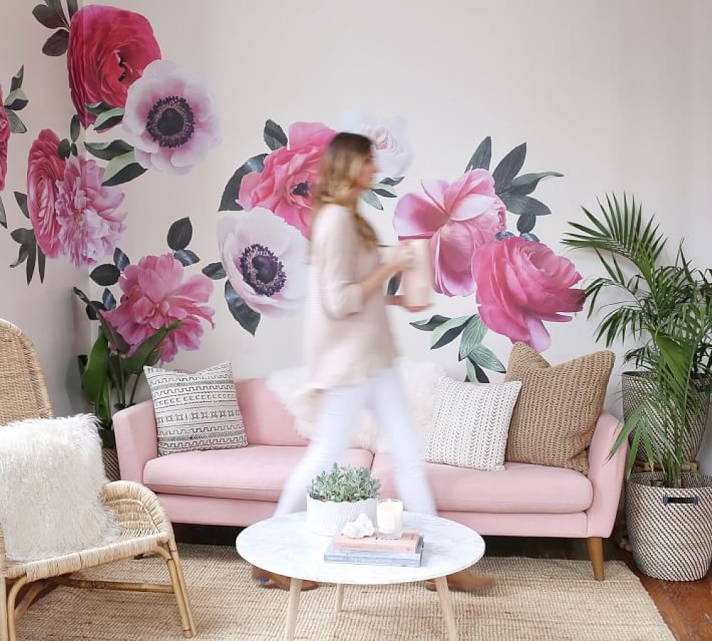 Peony Leaves Removable Wall Decal Pottery Barn