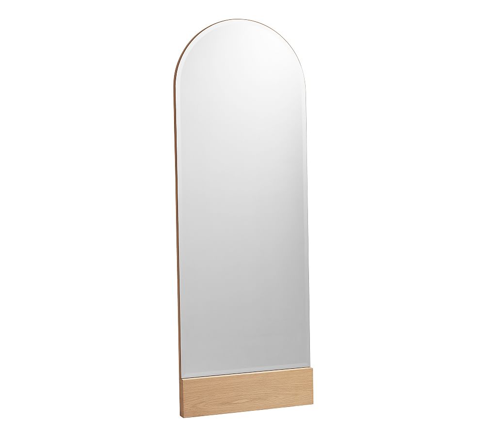 Temescal White Oak Floor Mirror Pottery Barn