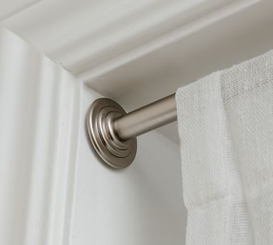 Umbra® Coretto Adjustable Nickel Curtain Tension Rod | Pottery Barn