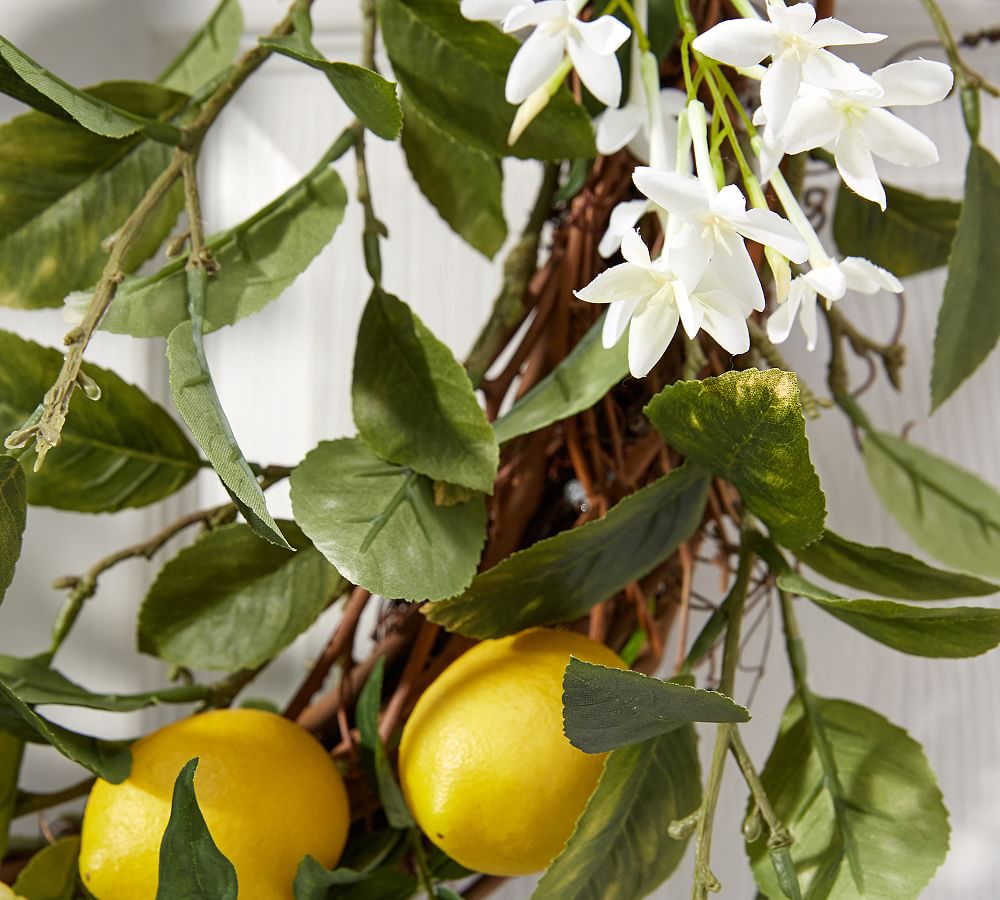Faux Lemon and Jasmine Wreath & Garland Pottery Barn