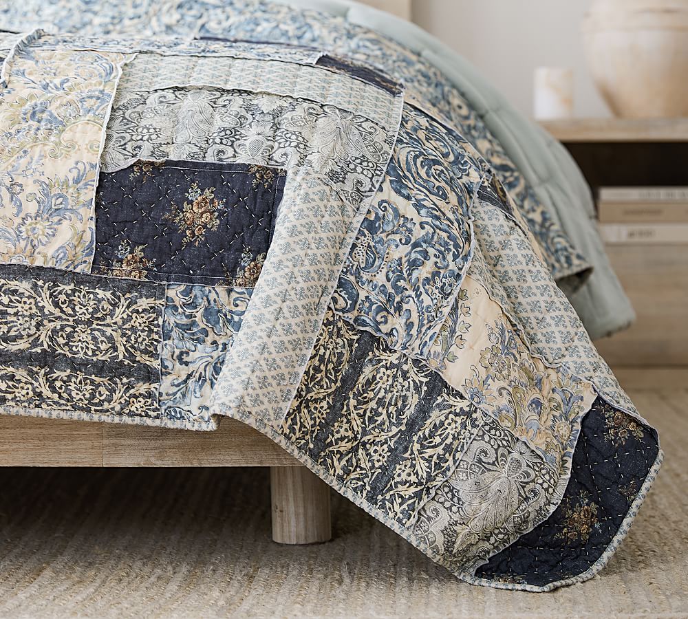 Delaney Patchwork Cotton Quilt & Sham Pottery Barn