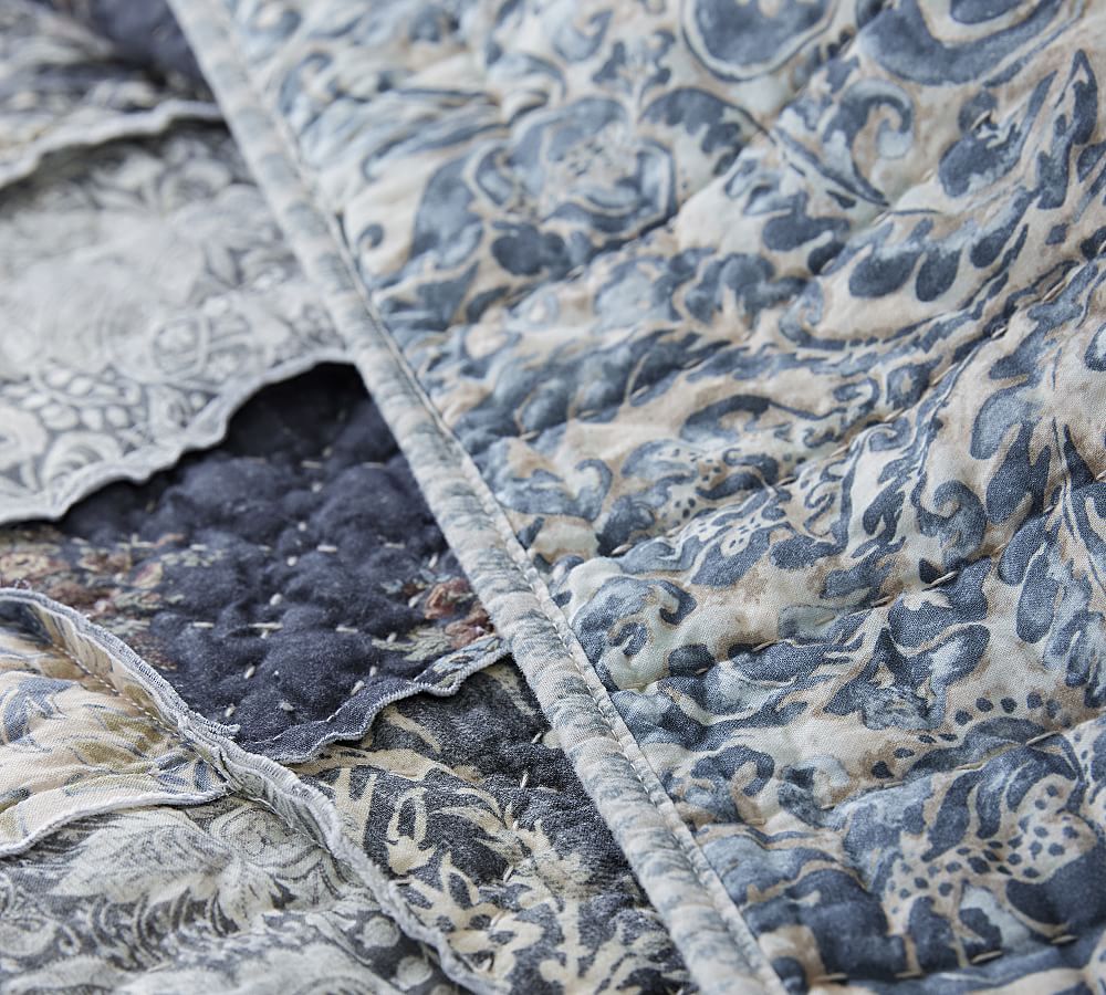 Delaney Patchwork Cotton Quilt & Sham Pottery Barn