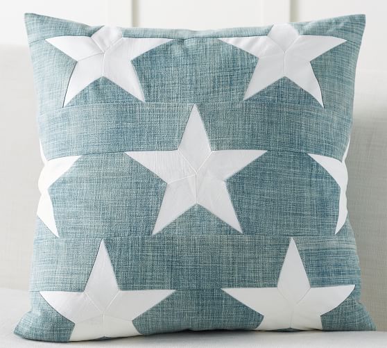 Big Star Applique Decorative Pillow Cover Pottery Barn