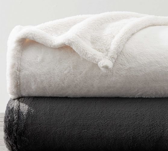 Faux Fur Cozy Throw Blankets Pottery Barn