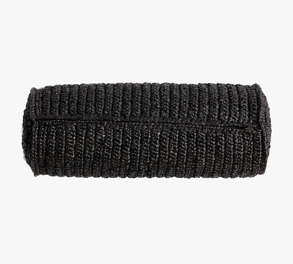 Klara Palm Leaf Round Lumbar Pillow Pottery Barn