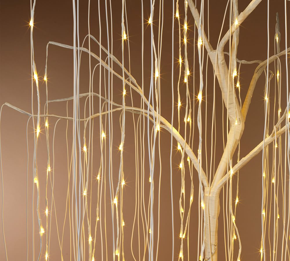 48 Brown Lighted Willow Falling Branches, Warm White LED