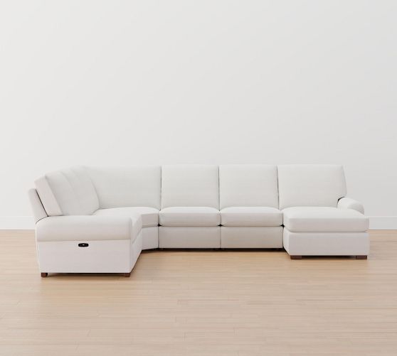 Turner Roll Arm Upholstered Power Reclining L-Shaped Sectional with ...