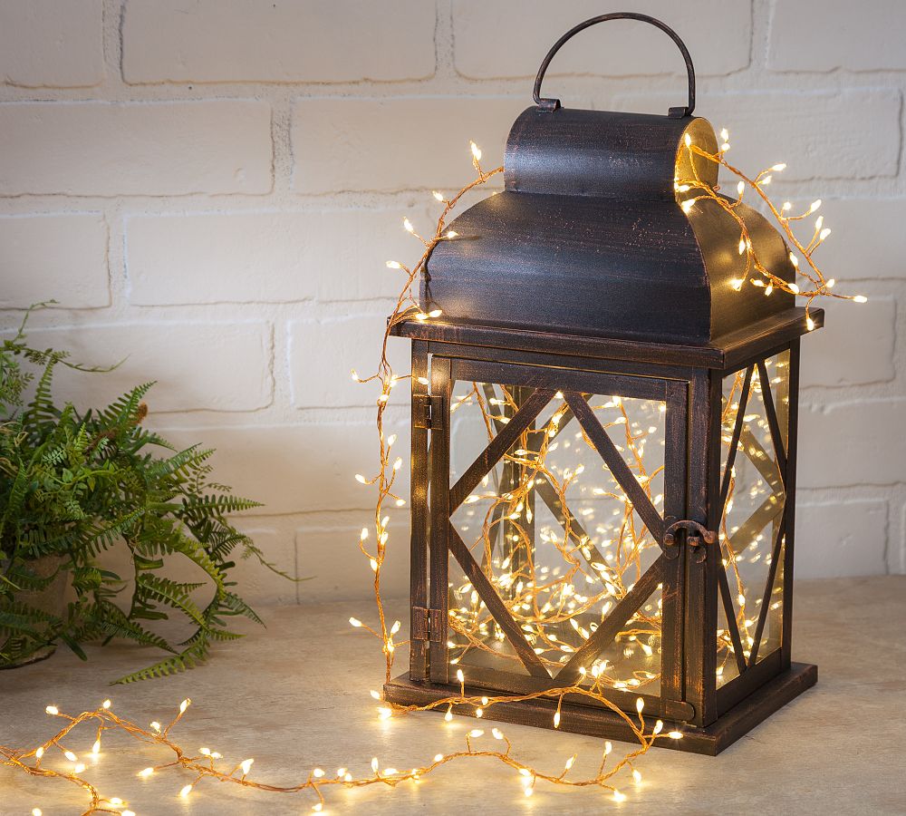 Brass Fairy Light Lanterns