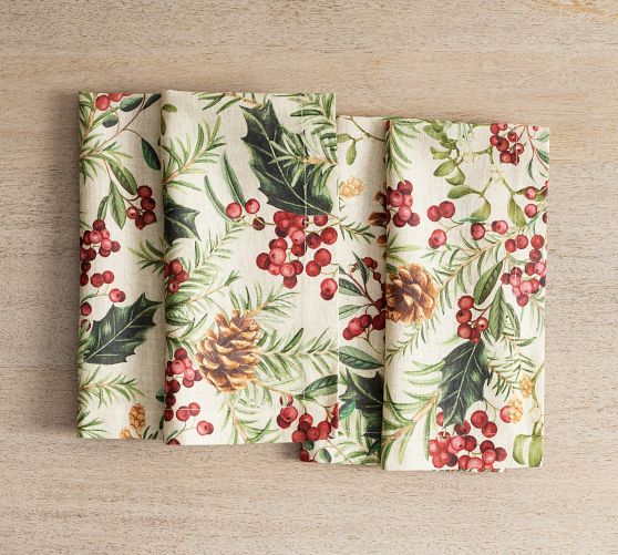 Holly Berry Napkins Set of 4 Pottery Barn