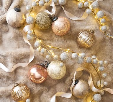 Rustic Glam Ornaments - Set of 6 | Pottery Barn