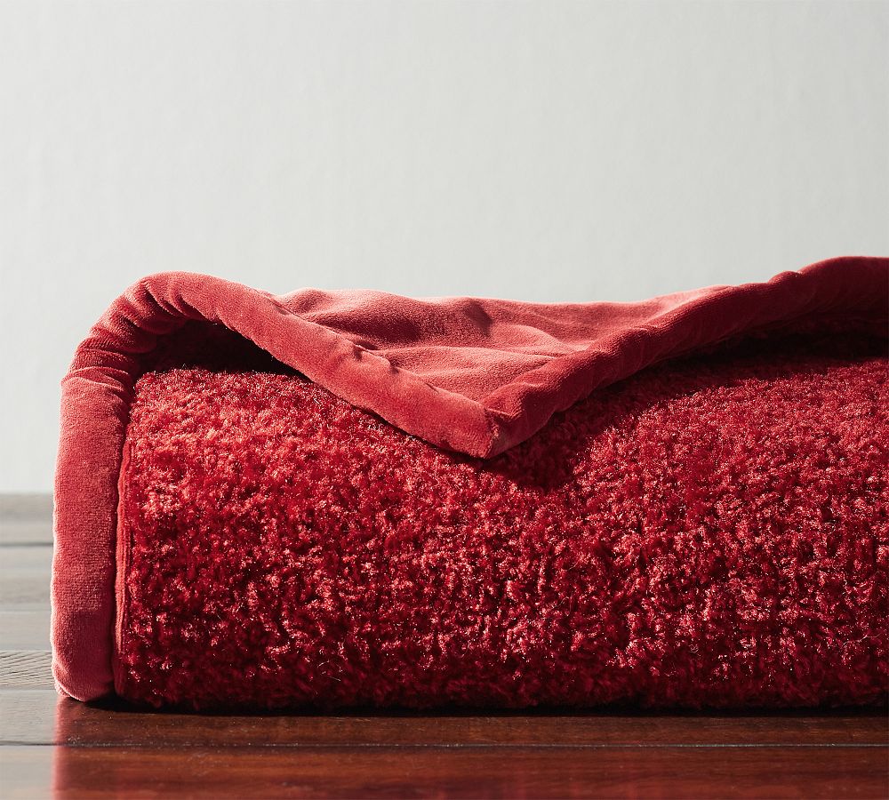 Cozy Teddy Faux Fur Throw Blanket Pottery Barn