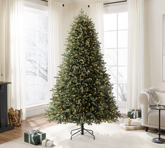 Lit Grand Fir Faux Christmas Tree Pottery Barn