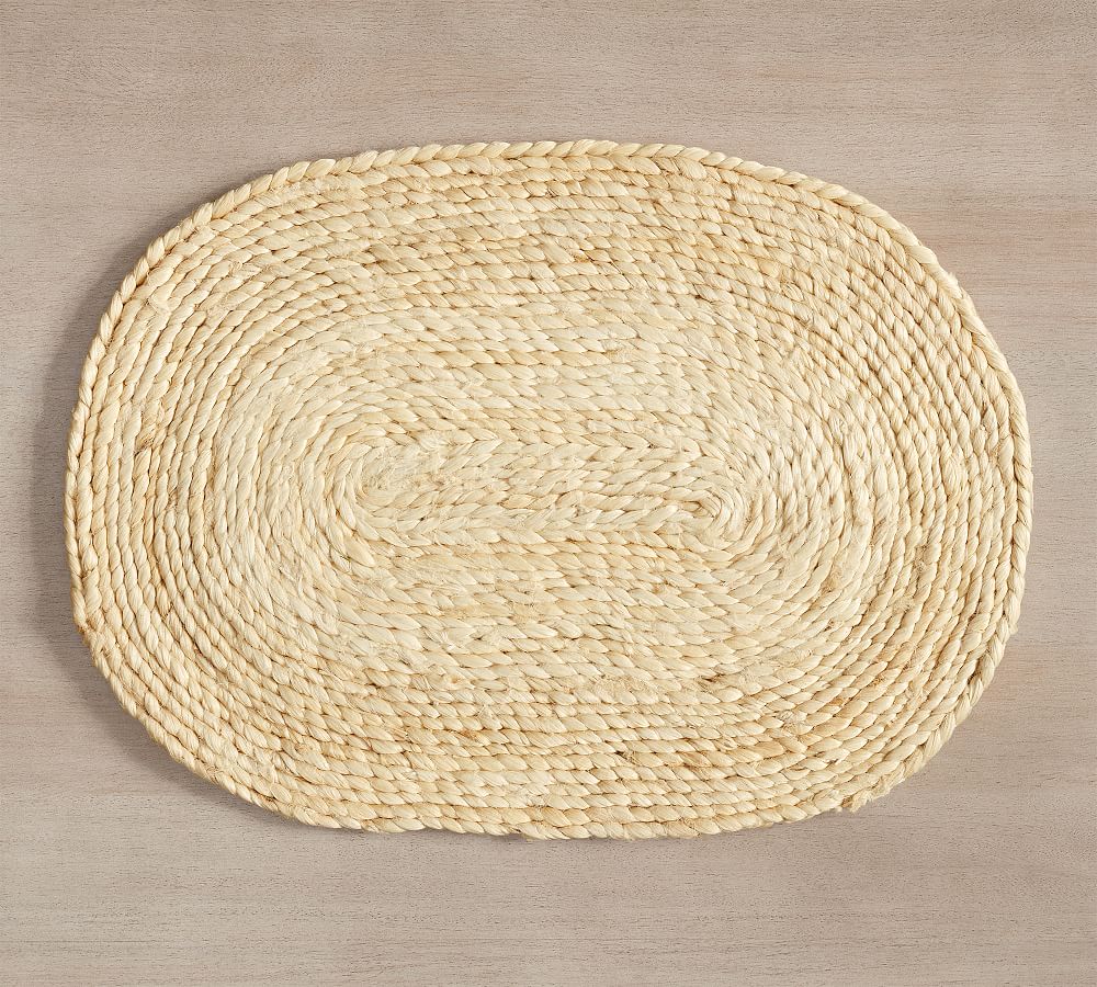 Mori Oval Coil Handwoven Jute Placemats Pottery Barn