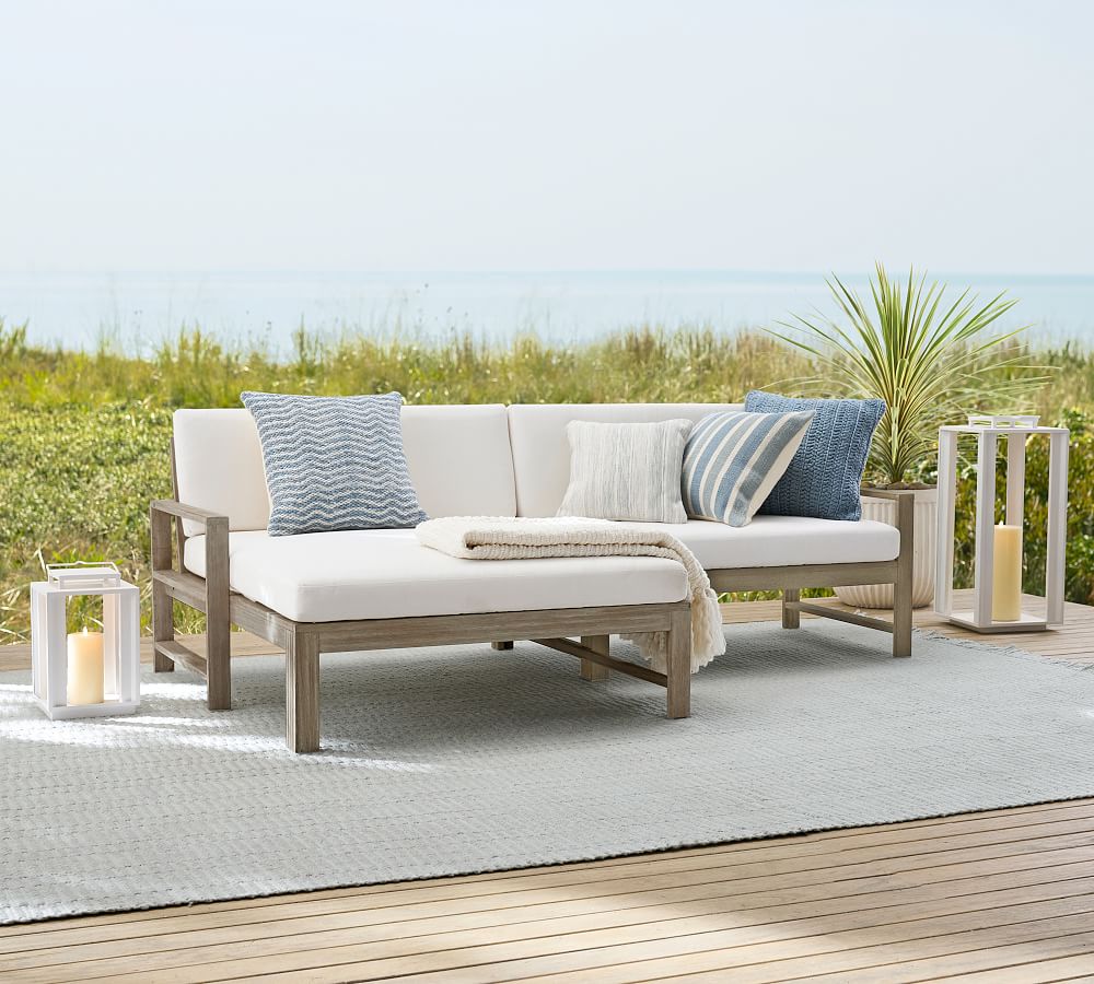 Outdoor sectional top chaise