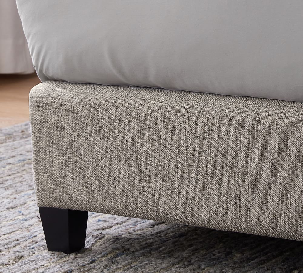 Elliot Upholstered Tufted Shelter Bed Pottery Barn