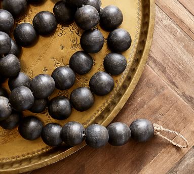 Black Wood Bead Garland