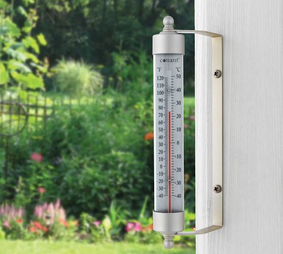 Indoor Outdoor Thermometer, Large Number Wall Mounted Sun Thermometer for  Patio, Yard, Garden