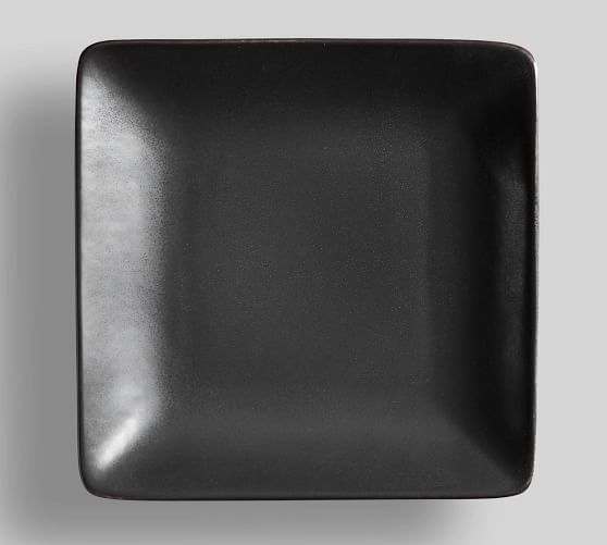 Gomakren Black Serving Platter Set of 4 Porcelain Serving Plates  Rectangular Serving Dishes and Platters Serving Trays for Party Food  Appetizer Salads