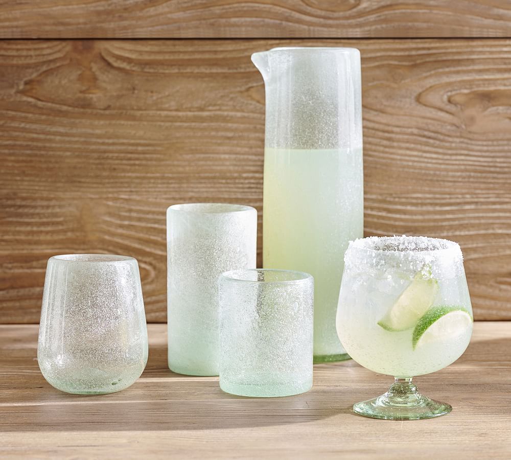 Pottery Barn Bubble Recycled Drinking Glasses