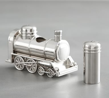 Union News Railroad Silver - 1920's - Beautiful Salt Pepper & Paprika Shaker  Set