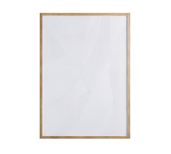 White Waves Plaster Textured Wall Art Pottery Barn