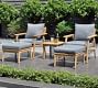 Valley Teak Patio Set With Cushions | Pottery Barn