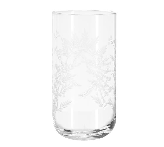 Monique Lhuillier Gabrielle Etched Cocktail Glasses | Pottery Barn