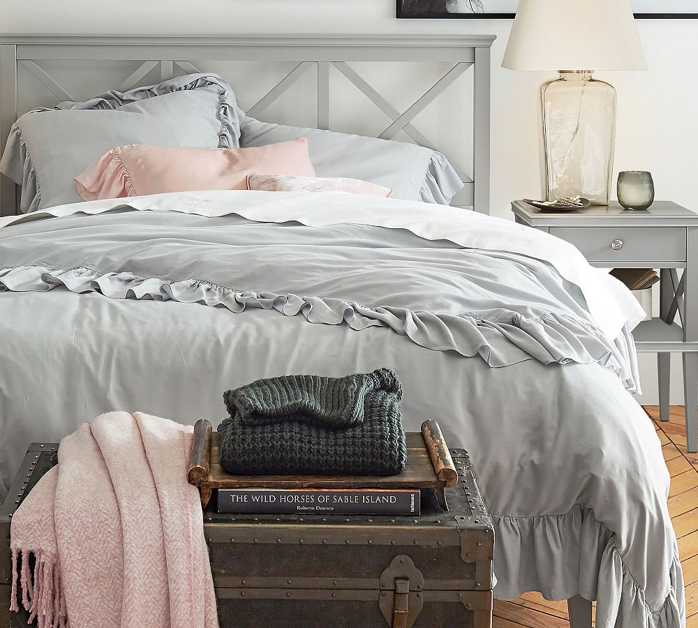 TENCEL™ Ruffle Duvet Cover & Shams Pottery Barn