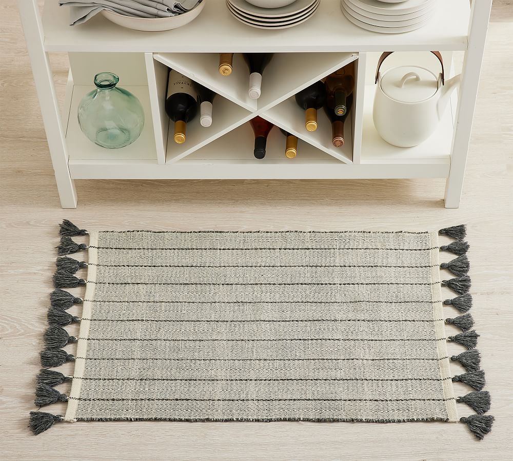 Three Stripe Jute Doormat