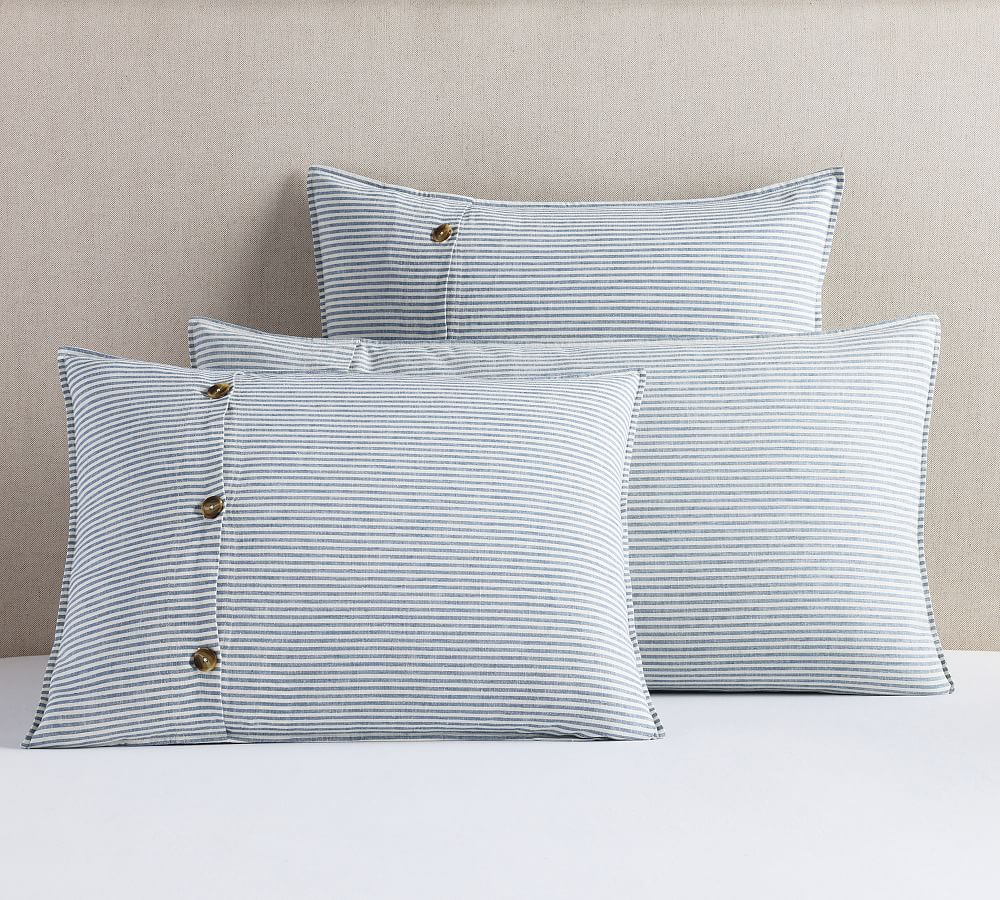 Wheaton Striped Cotton/Linen Sham | Pottery Barn