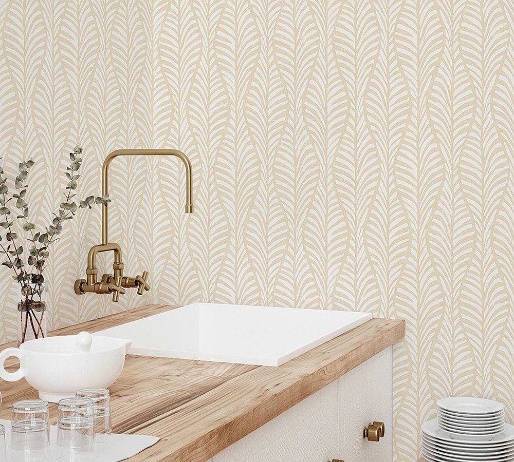 Banana Leaf Wallpaper Bathroom