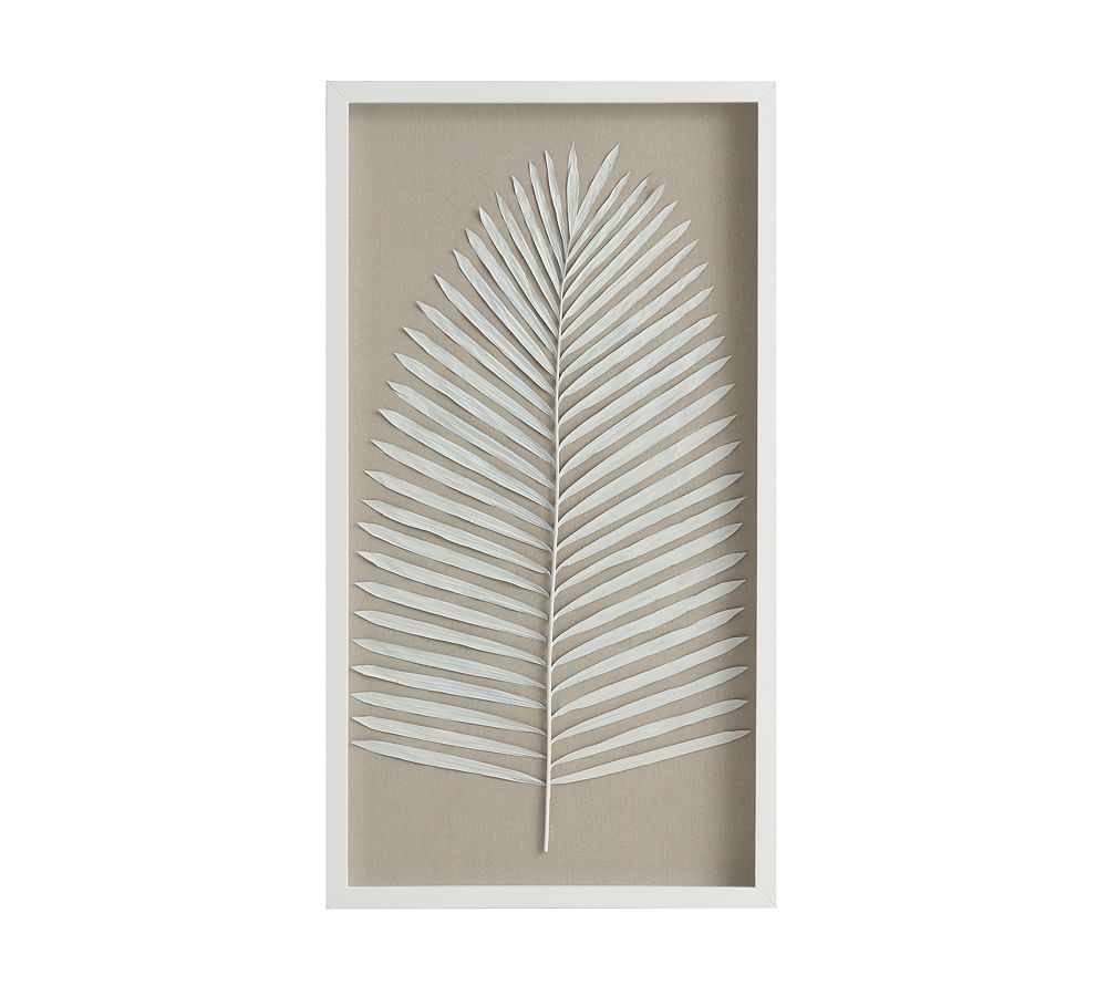 Long Palm Leaf Shadow Box Wall Art Pottery Barn