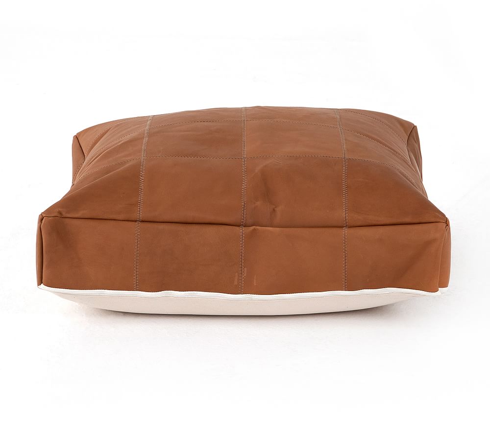 Leather floor outlet pillow