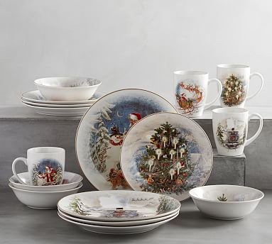 Pottery barn 2024 christmas plates