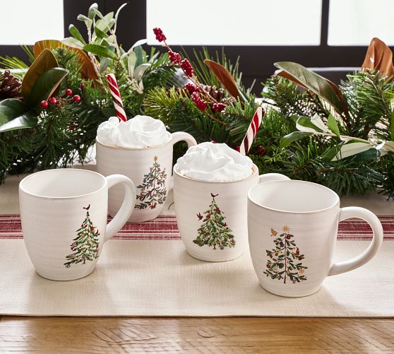 Christmas Lights Coffee Mug, Set of Two