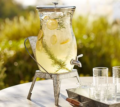 Glass Double Drink Dispenser - Pottery Barn