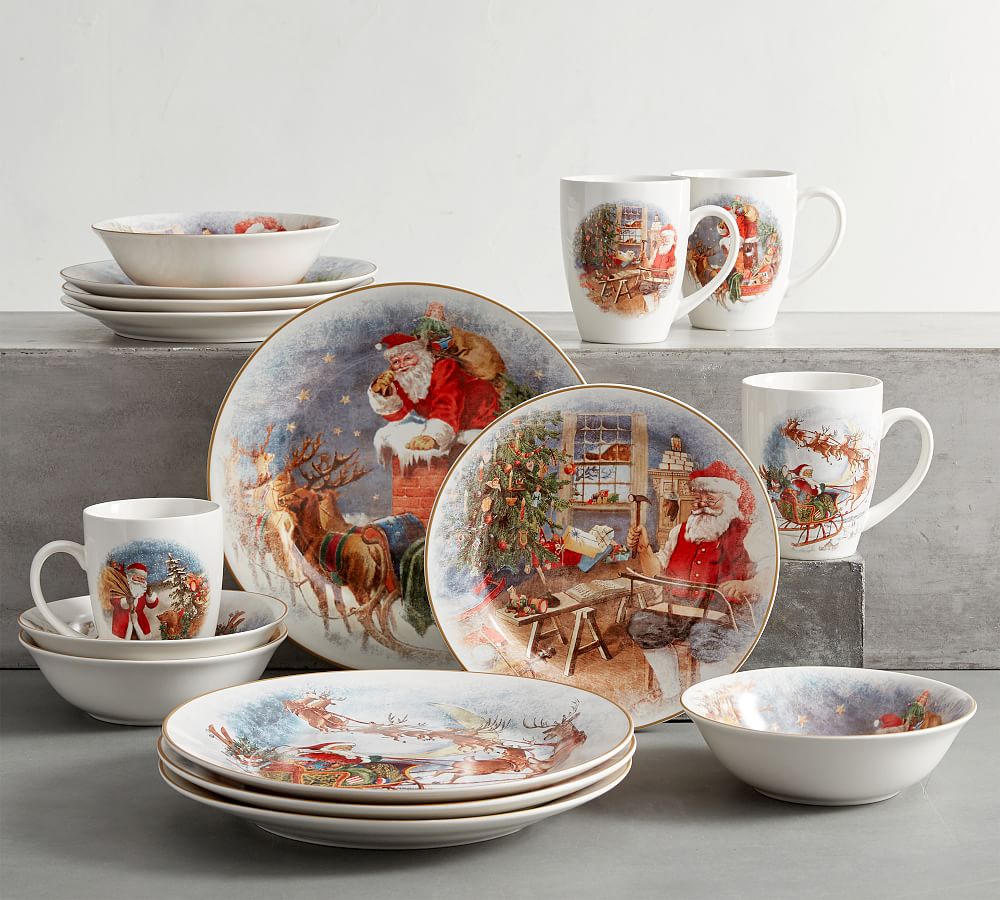 Santa's Journey 16-Piece Dinnerware Set - Assorted