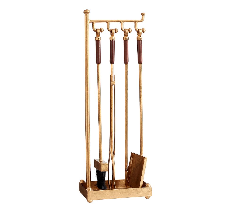 Industrial 5-Piece Fireplace Tool Set