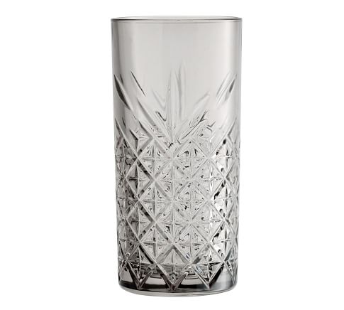 Pottery Barn Trellis Etched Coupe Cocktail Glasses Set of 4 Soda-Lime Glass