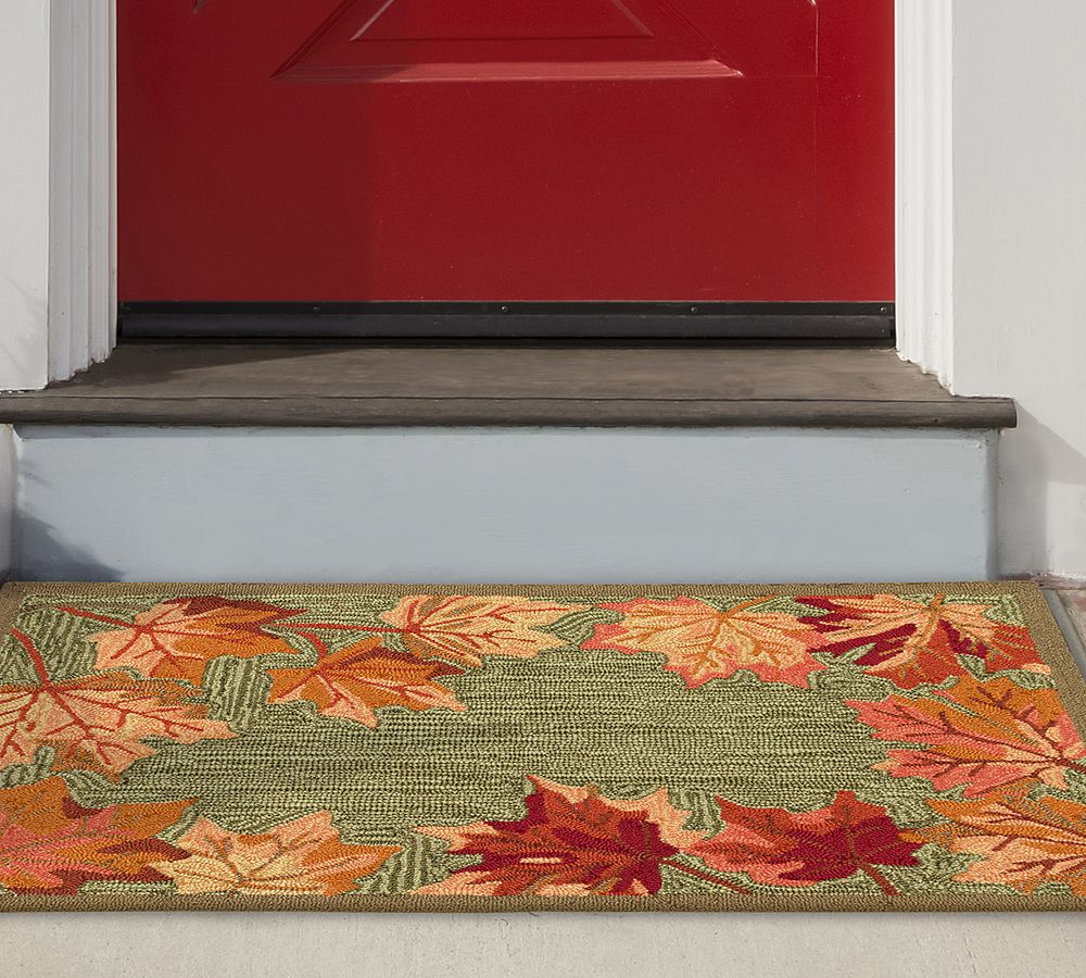 Leaves Border Doormat Pottery Barn