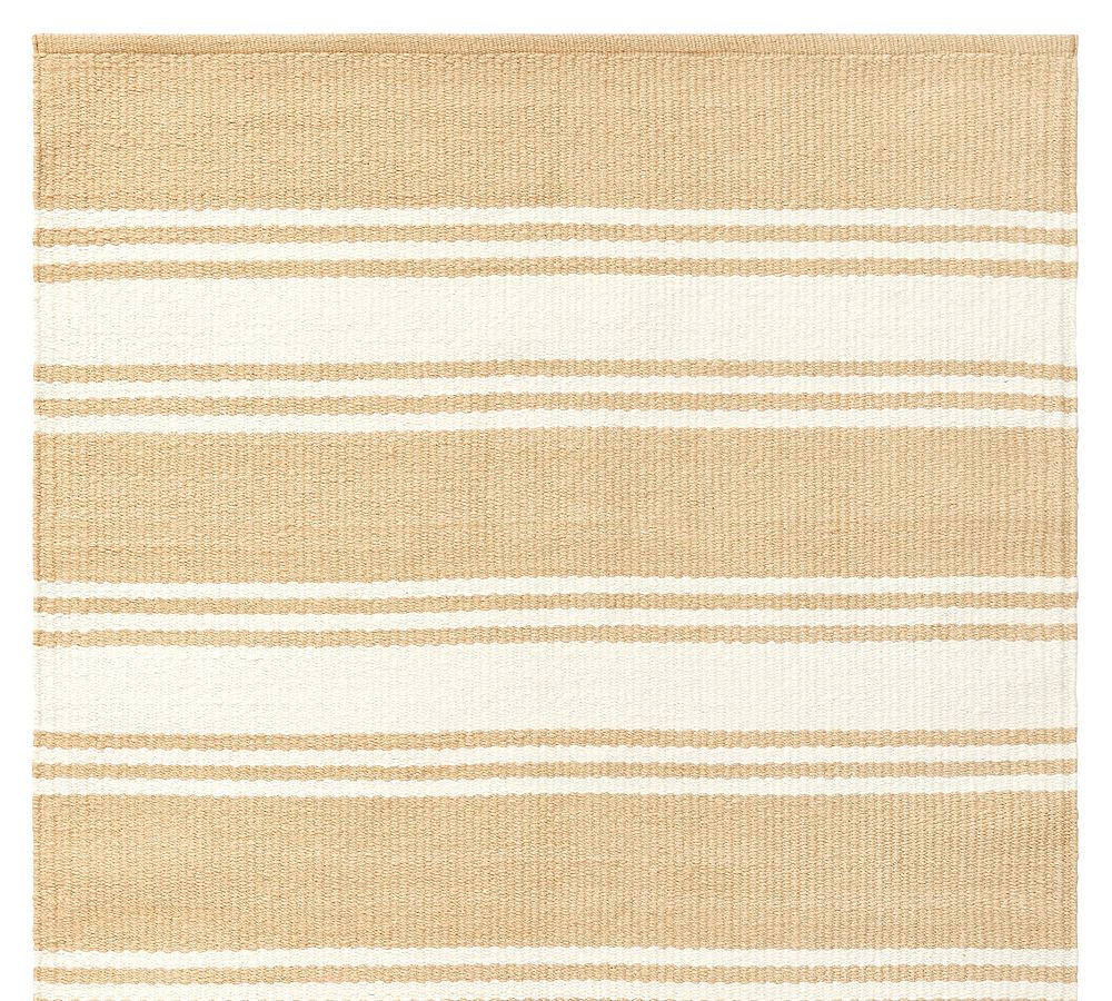 Modern Farmhouse Stripe Outdoor Performance Rug | Pottery Barn