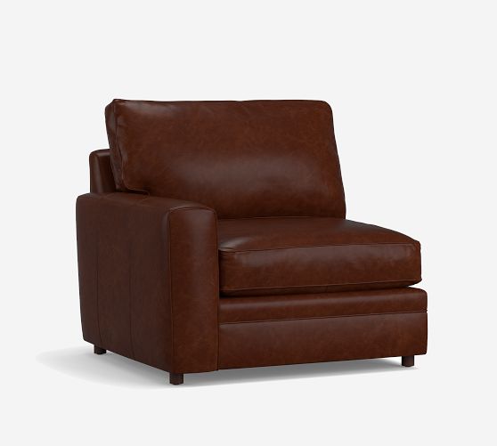 Build Your Own Pearce Square Arm Leather Sectional Pottery Barn