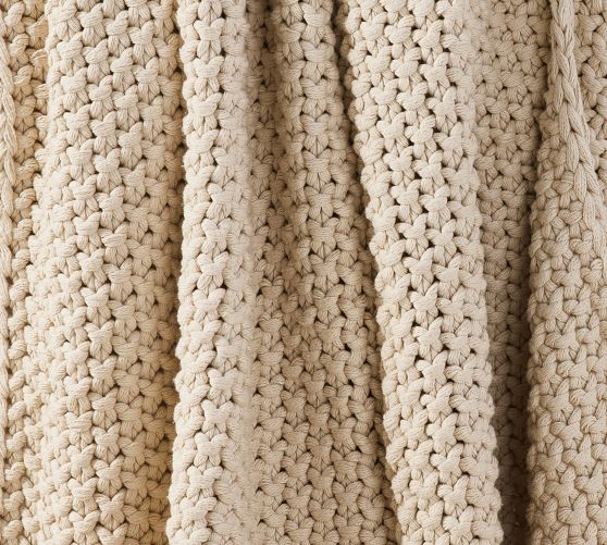 Bayside Seed Stitch Throw Blanket | Pottery Barn