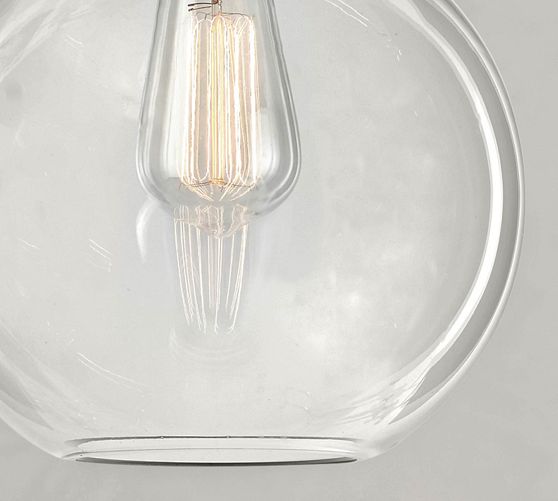 Pb Classic Cord Pendant Light Glass Globe Pottery Barn