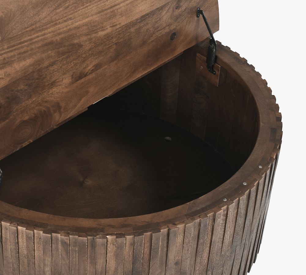 Coloma Round Storage Coffee Table Pottery Barn