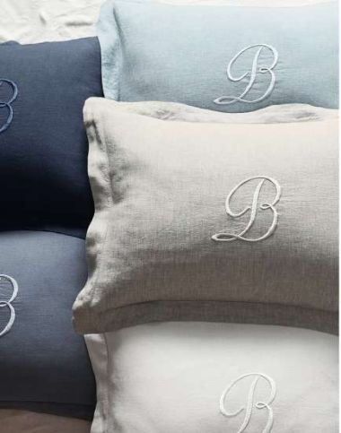 Monogrammed Pillowcase in 10 Minutes  Monogram pillowcase, Monogram vinyl  decal, Pottery barn inspired