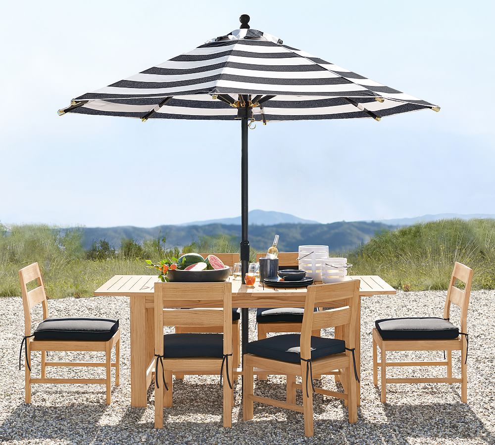 Malibu Teak Rectangular Extending Outdoor Dining Table